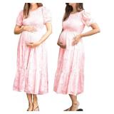 Size Large Floral Maternity Dress for Photoshoot -