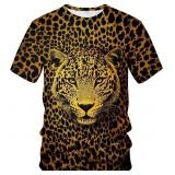 Lot of 2, Size 4XL Funny Leopard Graphic T-Shirt N