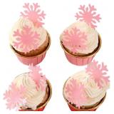 LOT OF 2 50PCS Edible Snowflakes Cupcake Toppers P