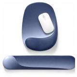 Curved Ergonomic Gel Mouse Pad with Wrist Rest (Ge