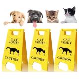 Lot of 7, 3 Pack Funny Dog and Cat Vomit Caution S