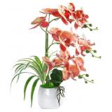 W&W Artificial Orchid Plants and Flowers with Vase