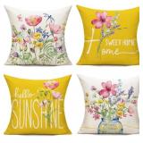 Lot of 3 Sets, Spring Outdoor Throw Pillow Covers