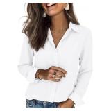 Size Small siliteelon Striped Shirt Women Button D