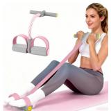 Pedal Resistance Band with Handle, Durable 6-Tube
