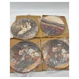 Lot of 4, 10 x 10 Inches Retro Style Wall Decor Ar