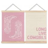 BearCake Western Cowgirl Room Decor, Long Live Cow