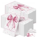 200 Pcs Pink Bow Napkins 3 Ply Coquette Bow Dispos