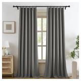 KangBang Grey Pinch Pleated Blackout Curtains 108