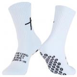 LOT OF 2 ~ Cross Grip Soccer Socks, Non-Slip Grips