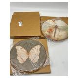 Lot of 4, Size 10 x 10 Inches Retro Round Framed W