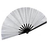 (Lot of 3) 13" Glitter Large Rave Fans Clap Fans f