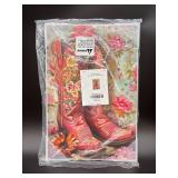 Rose Boots Pink Cowgirl Floral, 10x15 Inch Wall Ar