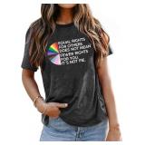 Size Medium Funny Pride Shirt Women Love Wins LGBT