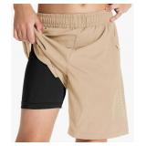 Size XL DEVOROPA Youth Boys 2 in 1 Athletic Runnin