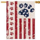4th of July Flag 28 x 40 Double Sided, Patriotic L