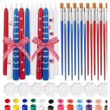 Treela 48 Pcs 4th of July DIY Candle Painting Craf