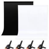 UTEBIT 6.5x10ft Black White Backdrop Screen, High