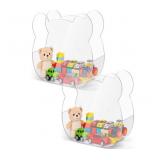 2 Pack Acrylic Wall Organizer, Acrylic Toy Dispens