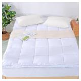 King Size EVOLIVE Quilted Pillow Top Mattress Pad,