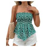 Size Small LILLUSORY Women Floral Elastic Trim Ruf