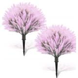 Yunlly 2 Pack Artificial Lavender Topiary Ball Tre