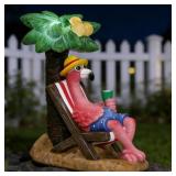 Pink Flamingos for Yard-Solar Garden Statues Gifts