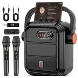 JYX 200W Karaoke Machine with 2 Wireless Mics, 6.5