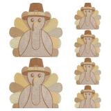 Lot of 2 Sets, Thanksgiving Turkey Placemats Set o