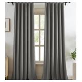 Size 40W x 120L KangBang Frost Grey Pinch Pleated