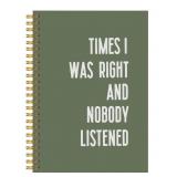 Welshower Green Humorous Office Spiral Notebook Jo