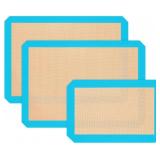 Silicone Baking Mat Set of 3, Non-Stick 2 Half & 1
