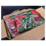 Big box of artificial roses