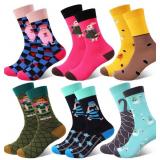 Size 5-7.5 6 Pairs Cute Summer Animal Socks for Wo