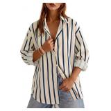 Medium (all white) siliteelon Button Down Shirts W