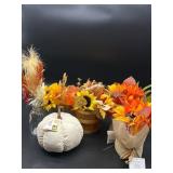 Large Lot of Fall Tabletop Decor Including Variety