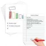 12 Packs Dry Erase Lined Paper College Ruled White