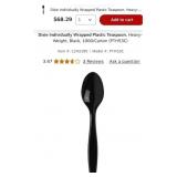 Dixie Individually Wrapped Plastic Teaspoon, Heavy