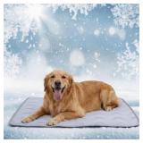 NAMOTEK Washable Dog Cooling Mat Ice Silk Cool Mat