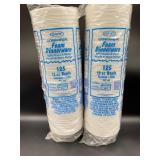 Lot of 2~~ 12 oz bowls 125 ct foam dinner wear bow