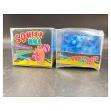 LOT OF 2 Squeeze ball blue snowflake squeeze ball