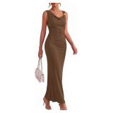 Size XXL Spring Dress for Women Sleeveless Solid B