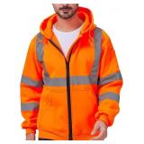 4XL Class 2 High Visibility Safety Hoodie, Reflect