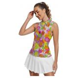 Size 2XL Golf Shirt Womens Sleeveless Moisture Wic
