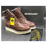 Size 12 SUREWAY Men 8" Waterproof Soft Toe Work Bo