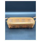 15 x 7.5 Inch Vintage Longaberger Handwoven Basket