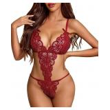Size Medium Women Lingerie One-Piece Lace Bodysuit