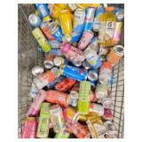 Lot of vadrinks, energy, tea, sparkling water, gat