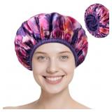 LOT OF 2  PINK !! Upgraded Terry Shower Cap for Wo