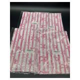 Lot of 4, Pink Bow Wrapping Paper Set, 12 Sheets P